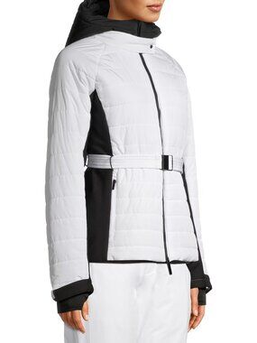 Swiss Alps Belted Ski and Snowboard Jacket with Hood